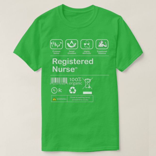 Registrerad sjuksköterska 1 t shirt (Design framsida)