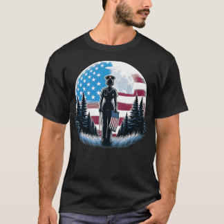 Registrerad sjuksköterska, amerikansk Flagga, full T Shirt