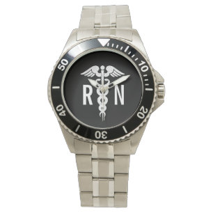Registrerad sjuksköterska Caduceus Medical Black  Armbandsur