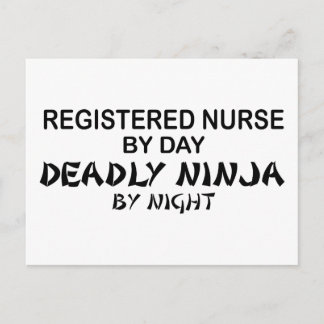 Registrerad sjuksköterska Deadly Ninja Vykort