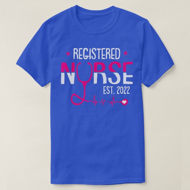 Registrerad sjuksköterska Est 2022 Studenten Nursi T Shirt (Design framsida)