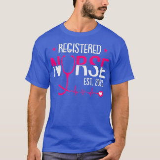 Registrerad sjuksköterska Est 2022 Studenten Nursi T Shirt
