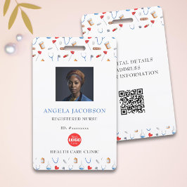 Registrerad sjuksköterska Logotyp Mönster QR