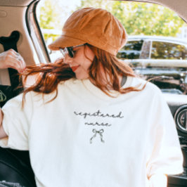 Registrerad Sjuksköterska Minimal Svart Skript Coq T Shirt