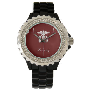 Registrerad sjuksköterska (RN) EKG Caduceus Symbo Armbandsur