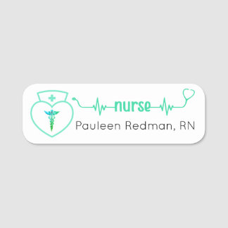 Registrerad sjuksköterska RN Namn Badges Teal Mode Namnbricka