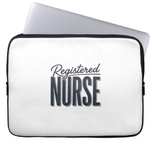 Registrerad Sjuksköterska Skript Typografi Vektor  Laptop Fodral