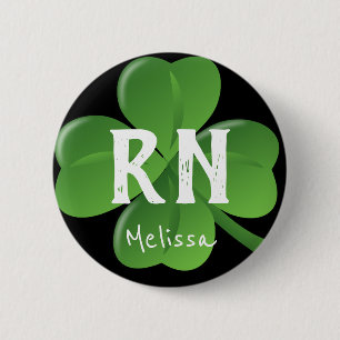 Registrerad sjuksköterska St patricks day Lucky S Knapp