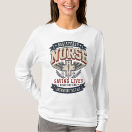 Registrerad Sjuksköterska Vintage Stav Av Asclepiu T Shirt