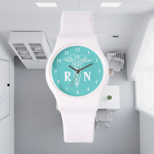 Registrerad sjuksköterskevakt   Caduceus med RN mo Armbandsur
