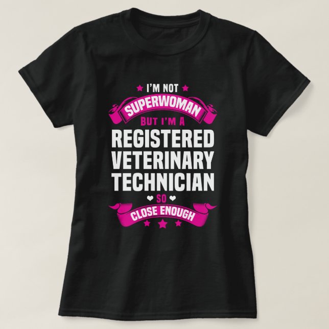 Registrerad veterinärtekniker t shirt (Design framsida)