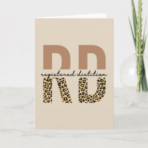 Registrerade Dietitian Cheetah skriver ut RD Gifts Kort