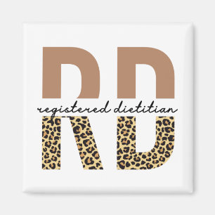 Registrerade Dietitian Cheetah skriver ut RD Gifts Magnet