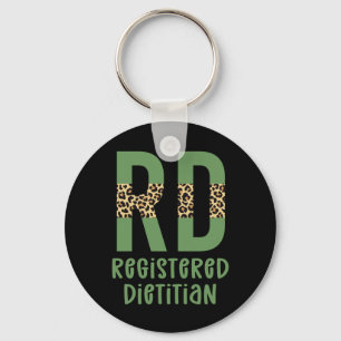 Registrerade Dietitian Cheetah skriver ut RD Gifts Nyckelring