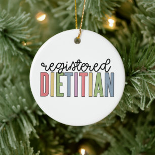 Registrerade dietitiska flerfärgade RD-gåvor Julgransprydnad Keramik