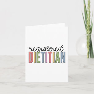 Registrerade dietitiska flerfärgade RD-gåvor Kort