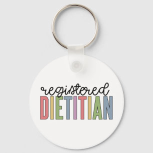 Registrerade dietitiska flerfärgade RD-gåvor Nyckelring