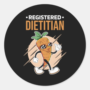 Registrerade dietitiska nitritionister runt klistermärke
