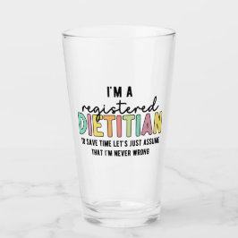 Registrerade dietitiska RD-gåvor är aldrig felakti Glaskopp