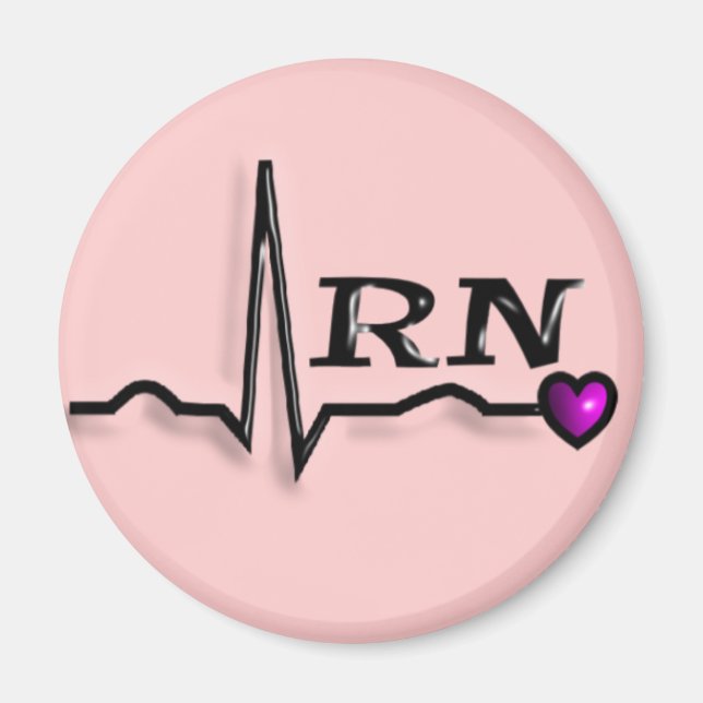 Registrerade "RN"-gåvor QRS-design Magnet (Framsidan)