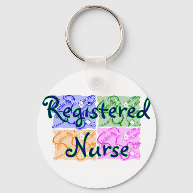 Registrerade sjuksköterskor T-Shirts & Gifts - Uni Nyckelring (Framsida)