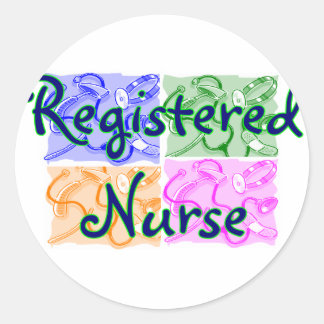 Registrerade sjuksköterskor T-Shirts & Gifts - Uni Runt Klistermärke