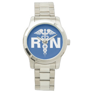 Registrerat Nurse Caduceus Royal Blue Silver Armbandsur