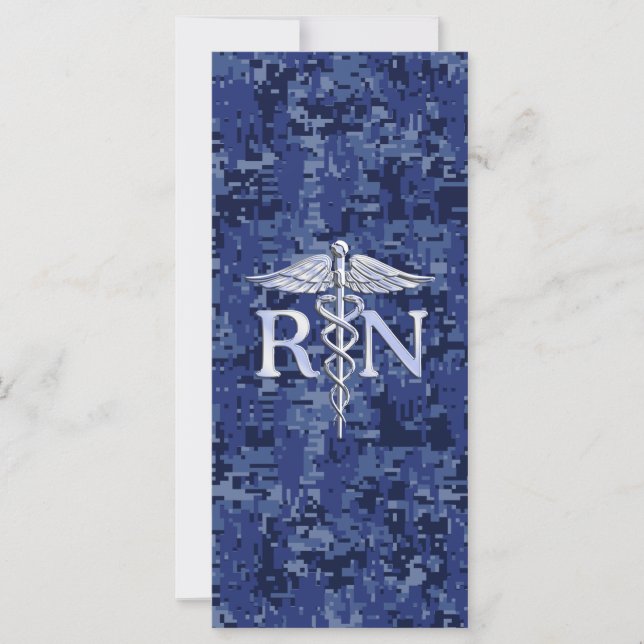 Registrerat Nurse RN Caduceus på marinkamo (Framsida)