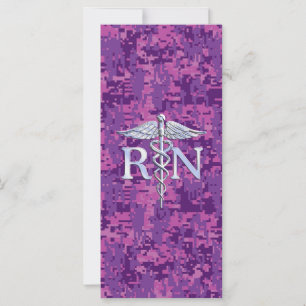 Registrerat Nurse RN Caduceus på Rosa Camo