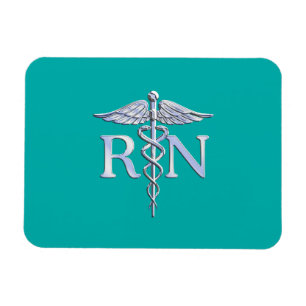Registrerat Nurse RN Caduceus på Turkos Magnet