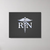 Registrerat Nurse RN Caduceus Snakes Carbon