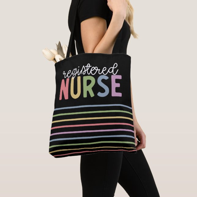 Registrerat Nurse RN Nurse Studenten Tygkasse (Närbild)