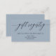 Registrering av Ash Blue Minimalist Calligraphy Gi Tilläggskort (Front/Back)
