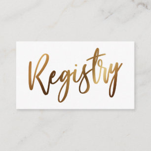 Registrering av Avslappnad Handwrite Guld Typograp Tilläggskort