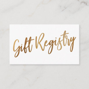Registrering av Avslappnad Handwrite Guld Typograp Tilläggskort