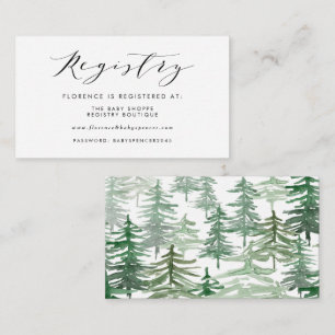 Registrering av Bebisduschar i Watercolor Forest W Tilläggskort