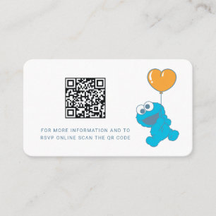 Registrering av Cookie Monster Balloon Gift-regist Placeringskort