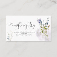Registrering av Dusty Blue Blommigt Baby Shower Gi