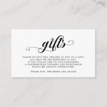 Registrering av enkla Calligraphy Wedding Gifts