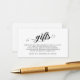 Registrering av enkla Calligraphy Wedding Gifts Tilläggskort (Front/Back In Situ)