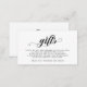 Registrering av enkla Calligraphy Wedding Gifts Tilläggskort (Front/Back)