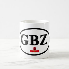 Registrering av Gibraltar GBZ Fordon med flagga Kaffemugg