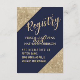 Registrering av guld-flottan Blue Faux Glitter Seq Tilläggskort