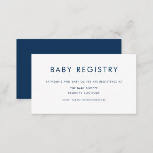 Registrering av marinblått minimalistiskt typograf tilläggskort