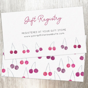 Registrering av Möhippan Gift för Cherry Watercolo Tilläggskort