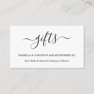 Registrering av Rustic Gift-register / Inbjudnings Tilläggskort