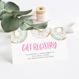 Registrering av vita vattenfärger Donuts Sprinkles Tilläggskort