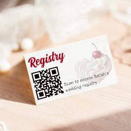 Registrering av Whisky Heart Cherry Red QR Code Re Tilläggskort