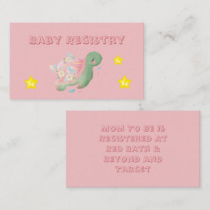 Registrering för Cute Watercolor Sea Turtle Baby Visitkort