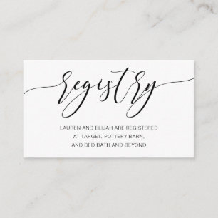 Registrering för Modern Rustic Calligraphy Gift Tilläggskort